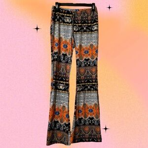 Flare print pants
